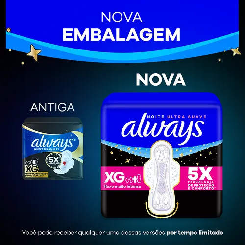 Always Noite Ultra Suave Absorvente com Abas Fluxo Intenso 7