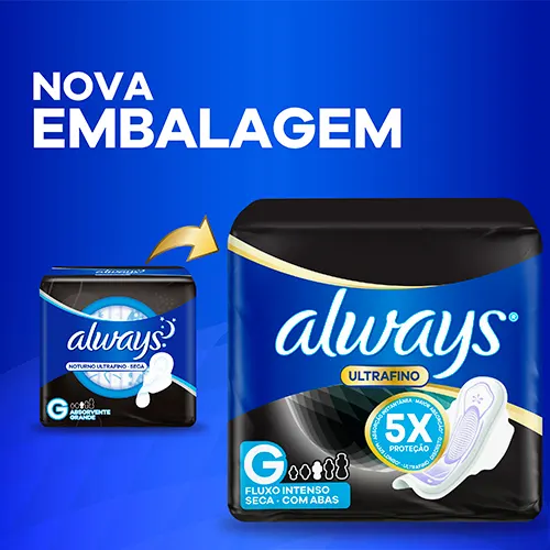 Absorvente Always Noite Ultrafino Com Abas Seca