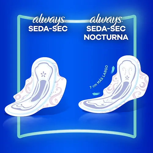 Always Toallas Seda-Sec Para Flujo Abundante Con Alas