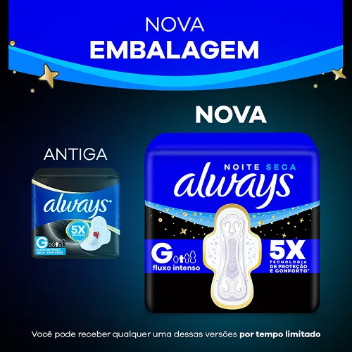 Always Noite Seca com Abas Fluxo Intenso
