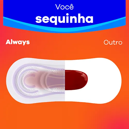 Absorvente Always Super Proteção Sem Abas Suave