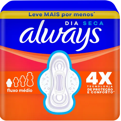 Always Dia Seca com Abas Fluxo Médio