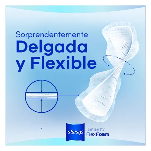 Always Infinity FlexFoam Toallas Higiénicas Con Alas