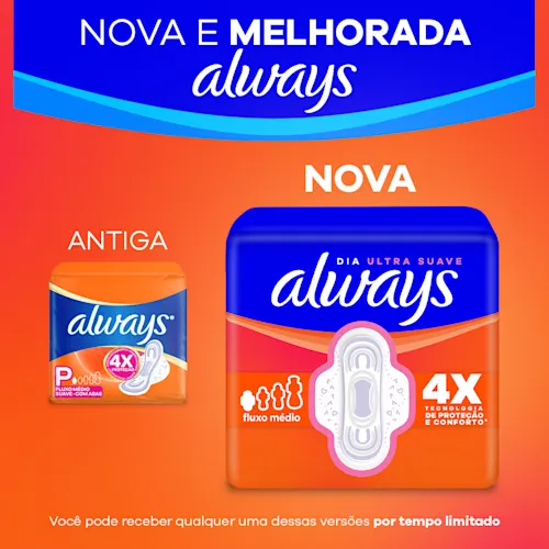 Absorvente Always Super Proteção Com Abas Suave