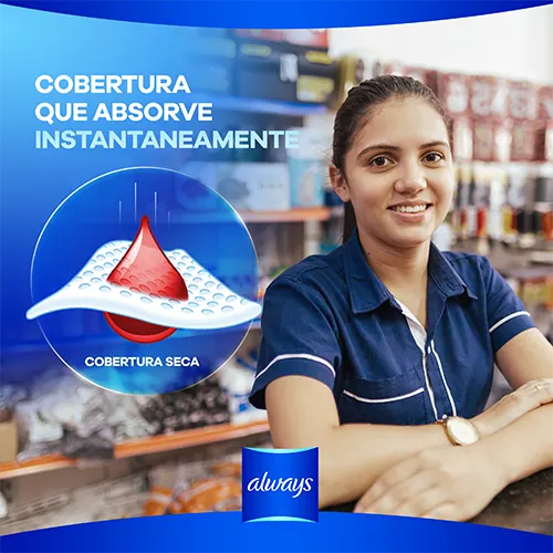 Absorvente Always Maxi Proteção Com Abas Seca