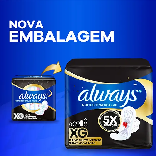 Absorvente Always Noturno Noites Tranquilas Com Abas Suave 5