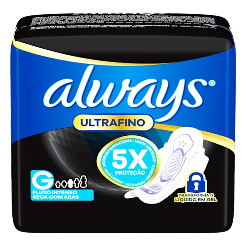 Absorvente Always Noite Ultrafino Com Abas Seca