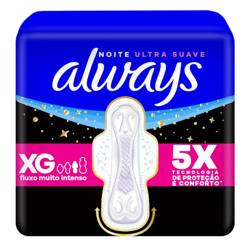 Always Noite Ultra Suave Absorvente com Abas Fluxo Intenso