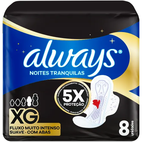 Absorvente Always Noturno Noites Tranquilas Com Abas Suave