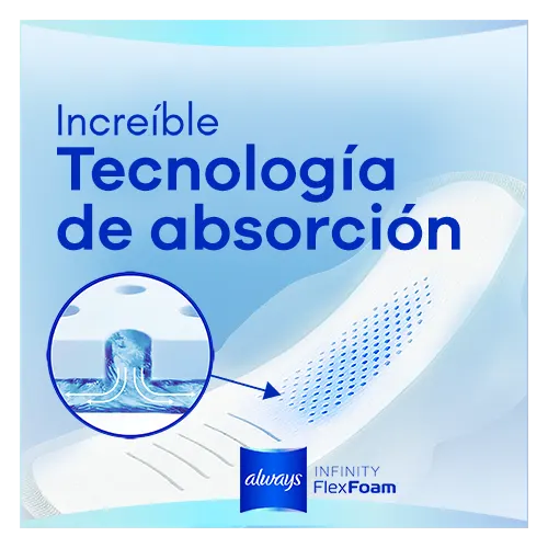 Always Infinity FlexFoam Toallas Higiénicas Con Alas