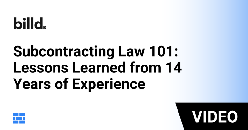 Subcontracting Law 101: Lessons Learned from 14 Years of Experience
