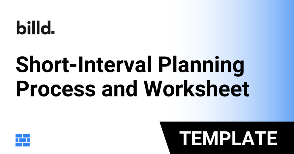 Short-Interval Planning Process and Worksheet