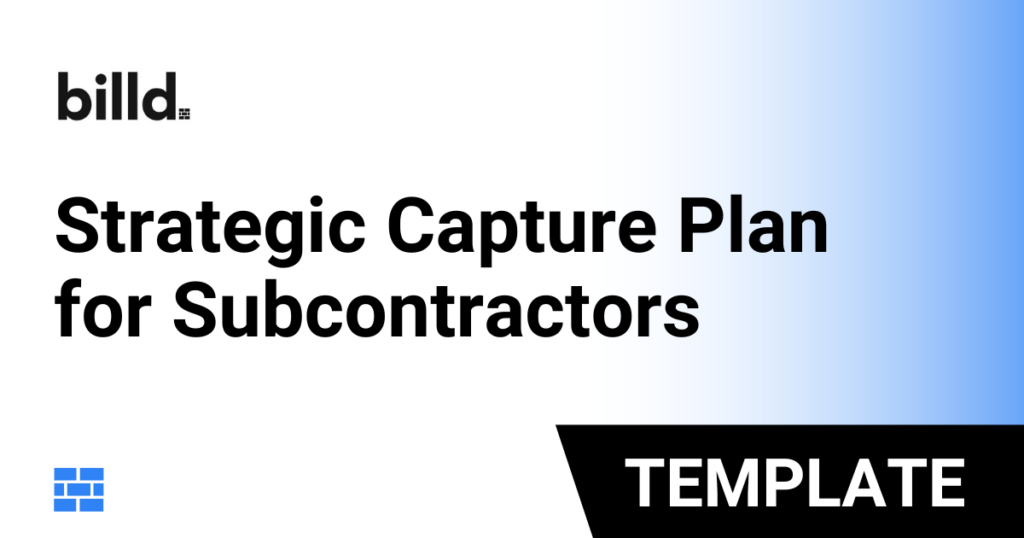 Strategic Capture Plan for Subcontractors