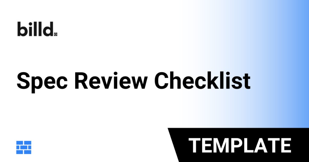 Spec Review Checklist