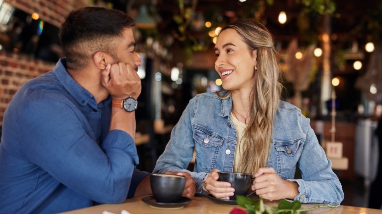 Two people going on a date.