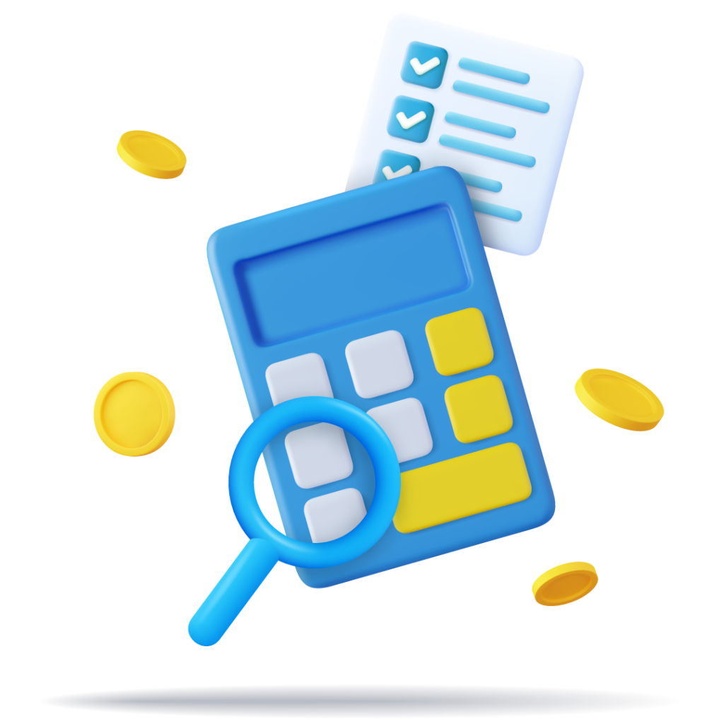 3D icon of a calculator