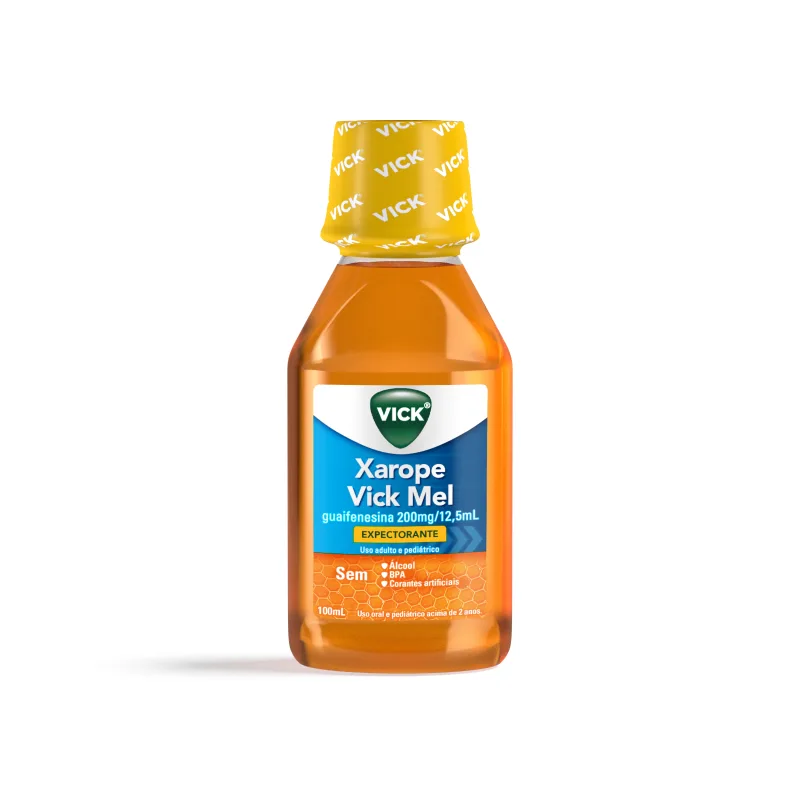 Xarope Vick Mel para alívio da tosse seca e com catarro