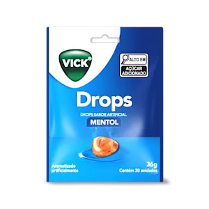DROPS® Pastilhas sólidas que refrescam a boca e a garganta con um sabor delicioso. Menthol