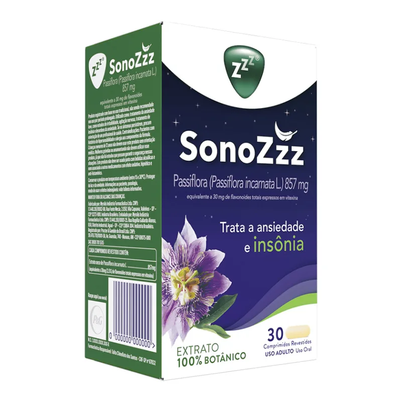 SonoZzz Passiflora, ajuda você a relaxar e descansar. - 30 comprimidos