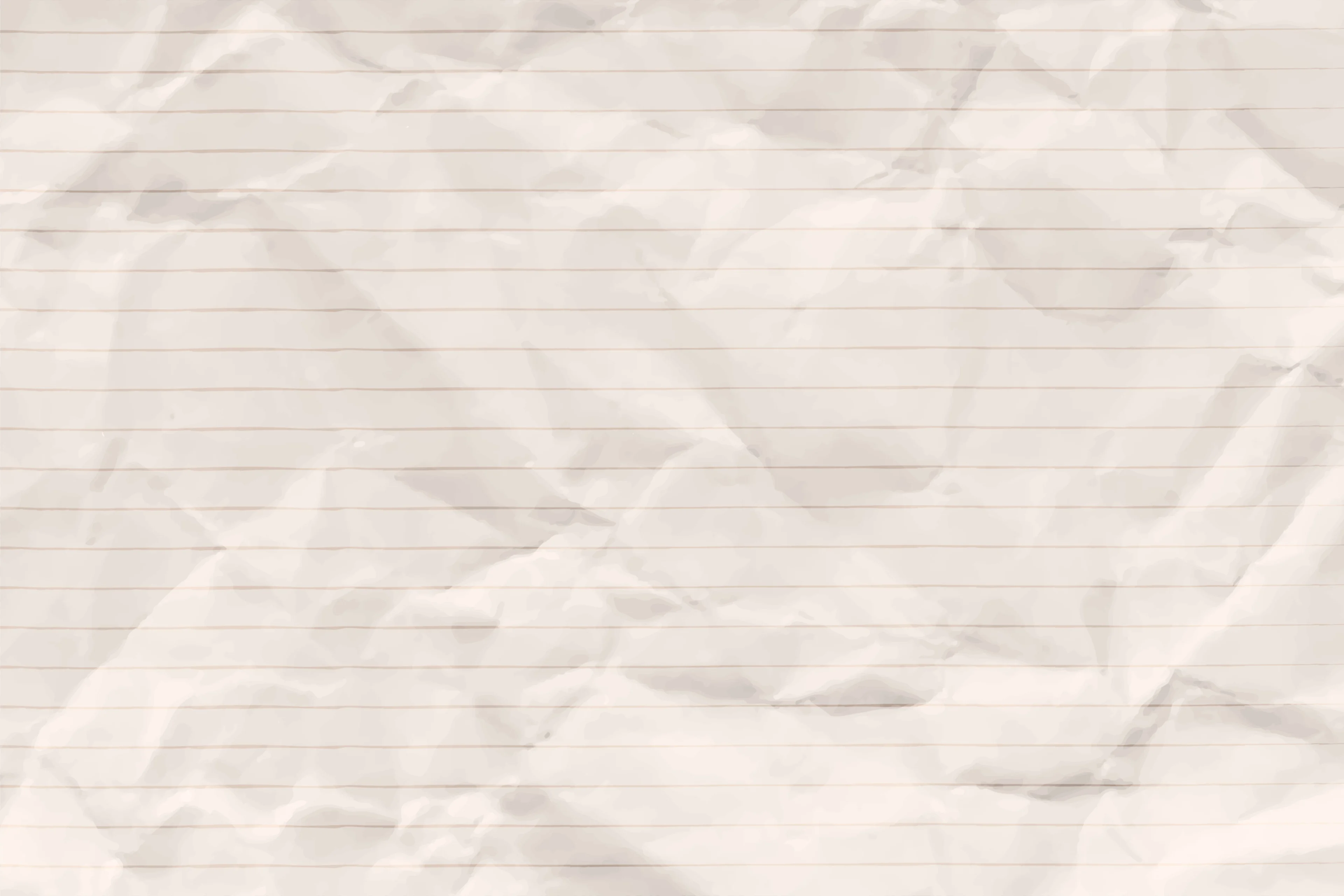 crinkled up lined paper