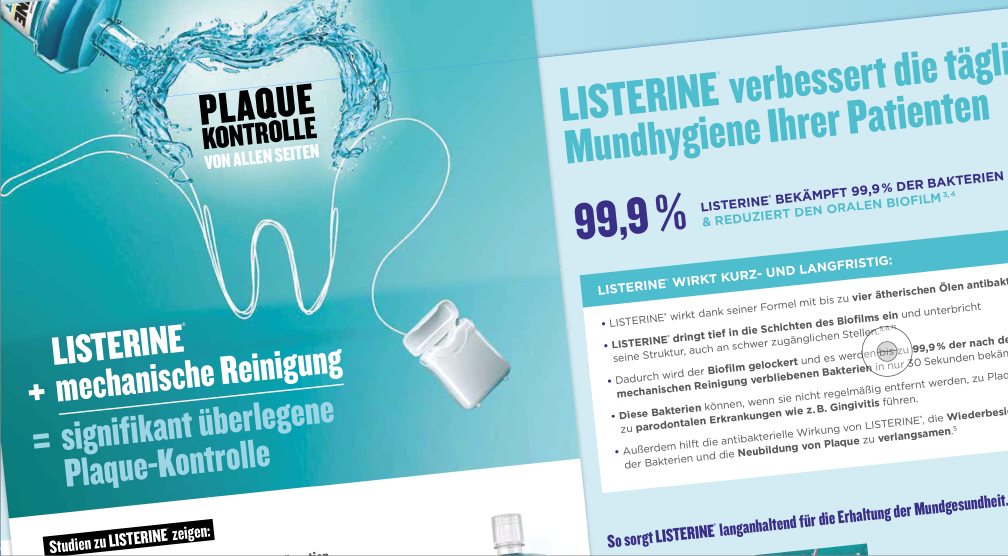 Plaque-Kontrolle mit LISTERINE® auf einen Blick
