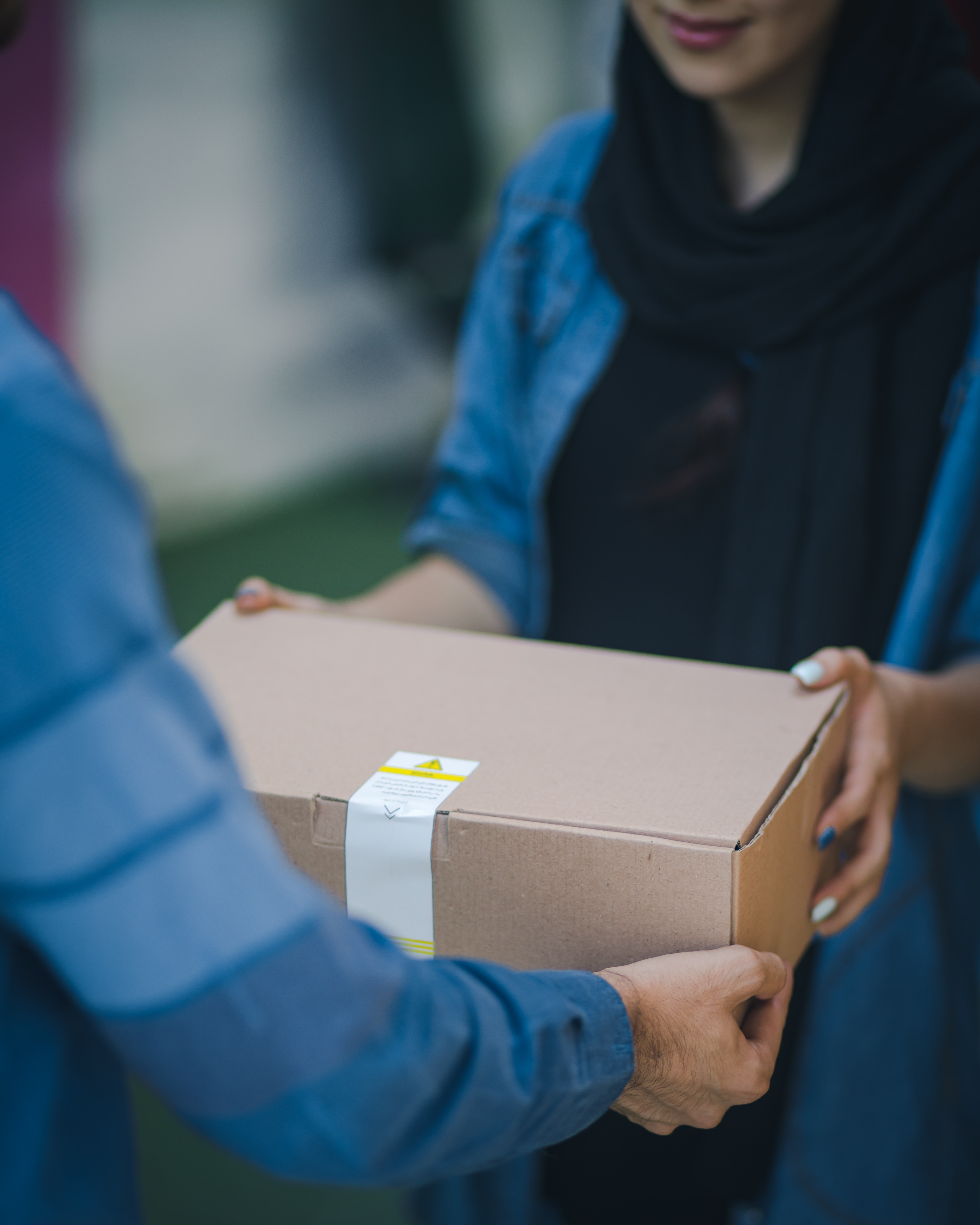 A man delivering a package