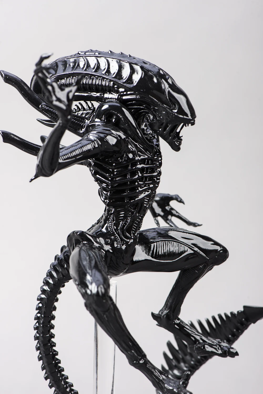 A detailed alien sculpture fabricated with 3D printing