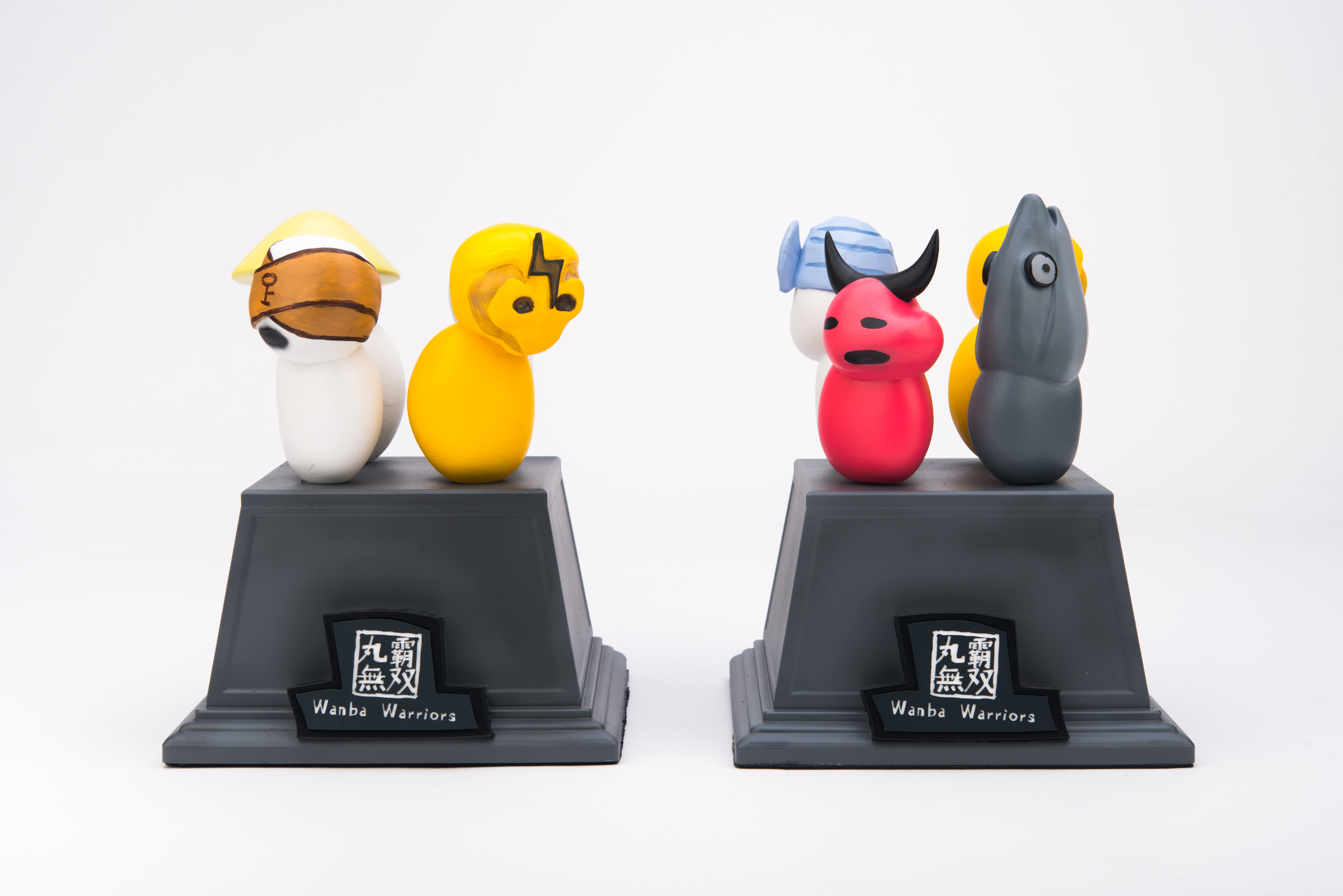 3d printed and painted custom trophy of Wanba Warriors