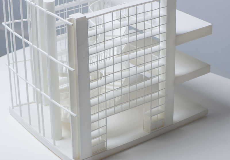 3D printed architectural model closeup