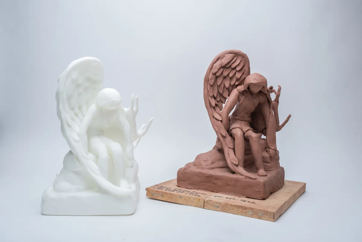 Angel sculpture captured through 3D scanning