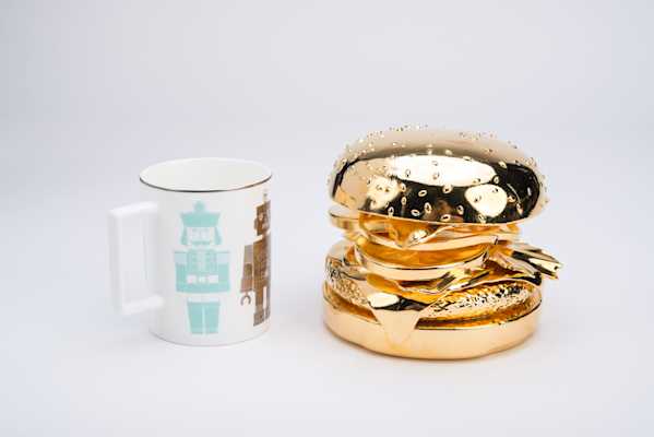Gold Burger Props (24k gold plated on 3d printed resin material)