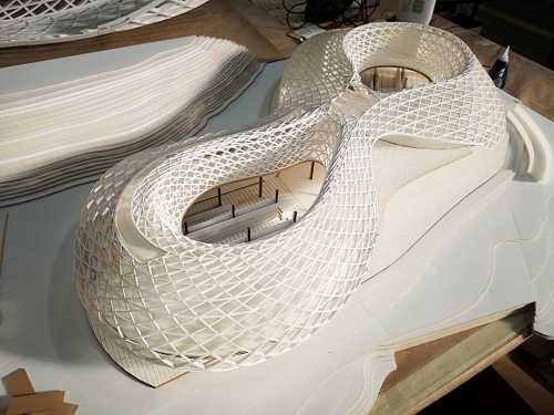 Boat House Architecture Model. Designer: Ziming Ye & Gloria 