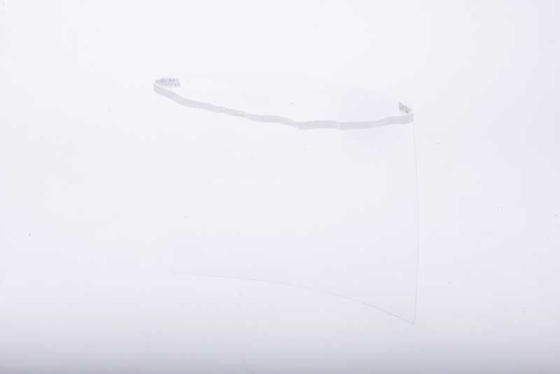 Elastic band stapled on a transparent film