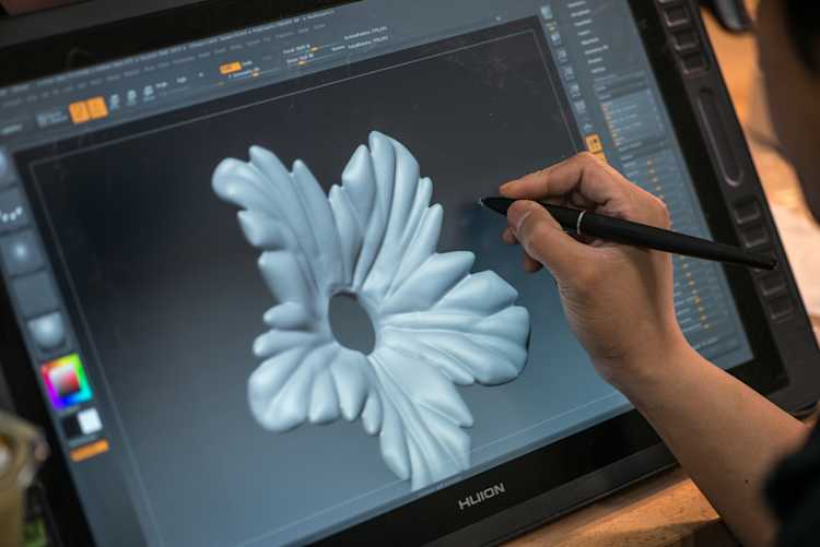 3d artist fixing a 3d scanned file