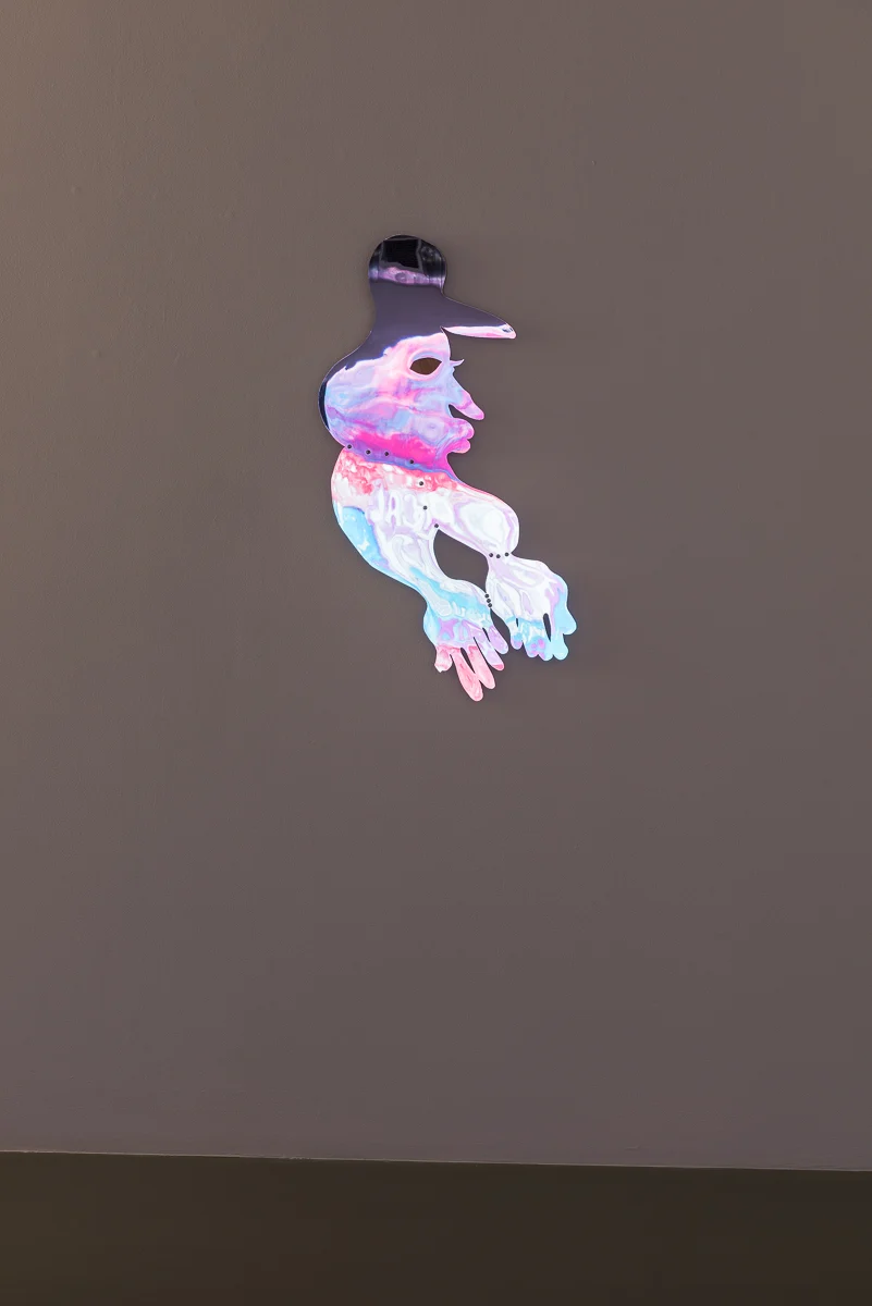 Laser-cut acrylic artwork mounted on a wall