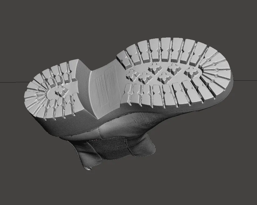 Digital surface capture from a 3D scanned shoe