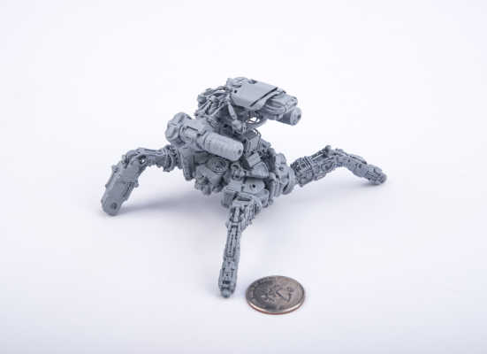 3d printed miniature spider robot