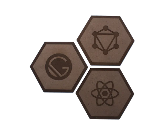 Laser-engraved coasters from PrintAWorld’s project gallery
