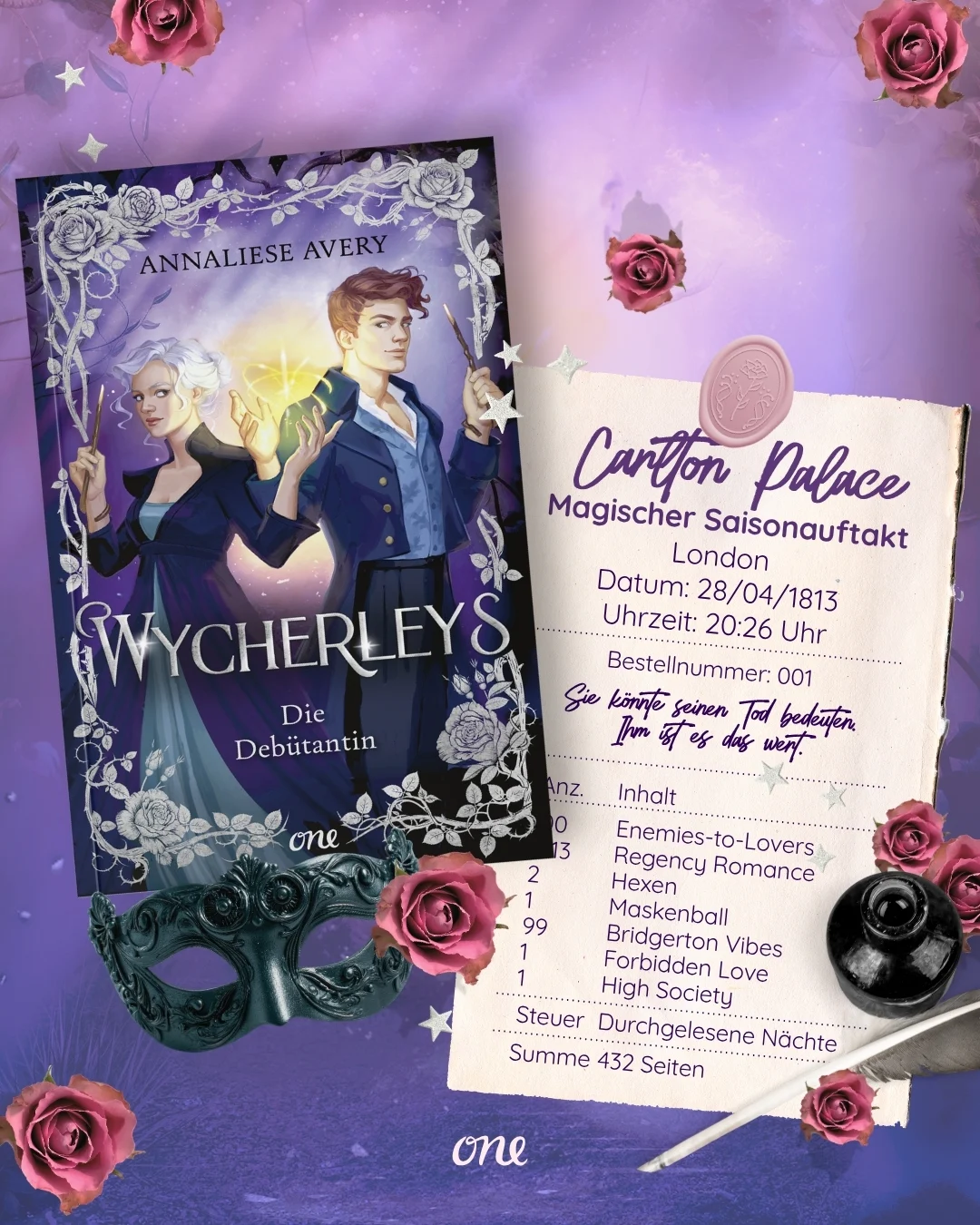 ONE | Wycherleys Band 1 | Die Debütantin | Image Slider Quittung