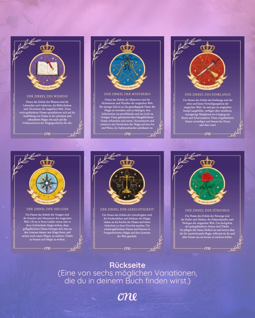 ONE | Wycherleys Band 1 | Die Debütantin | Charakterkarten Reveal Rückseite