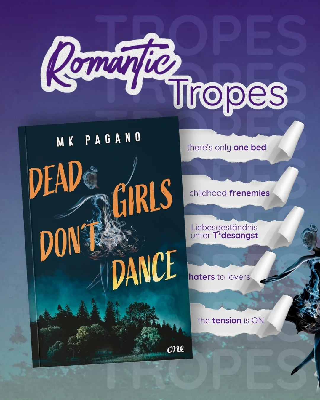 ONE | Dead Girls Don't Dance | Book Slider | Romantic Tropes