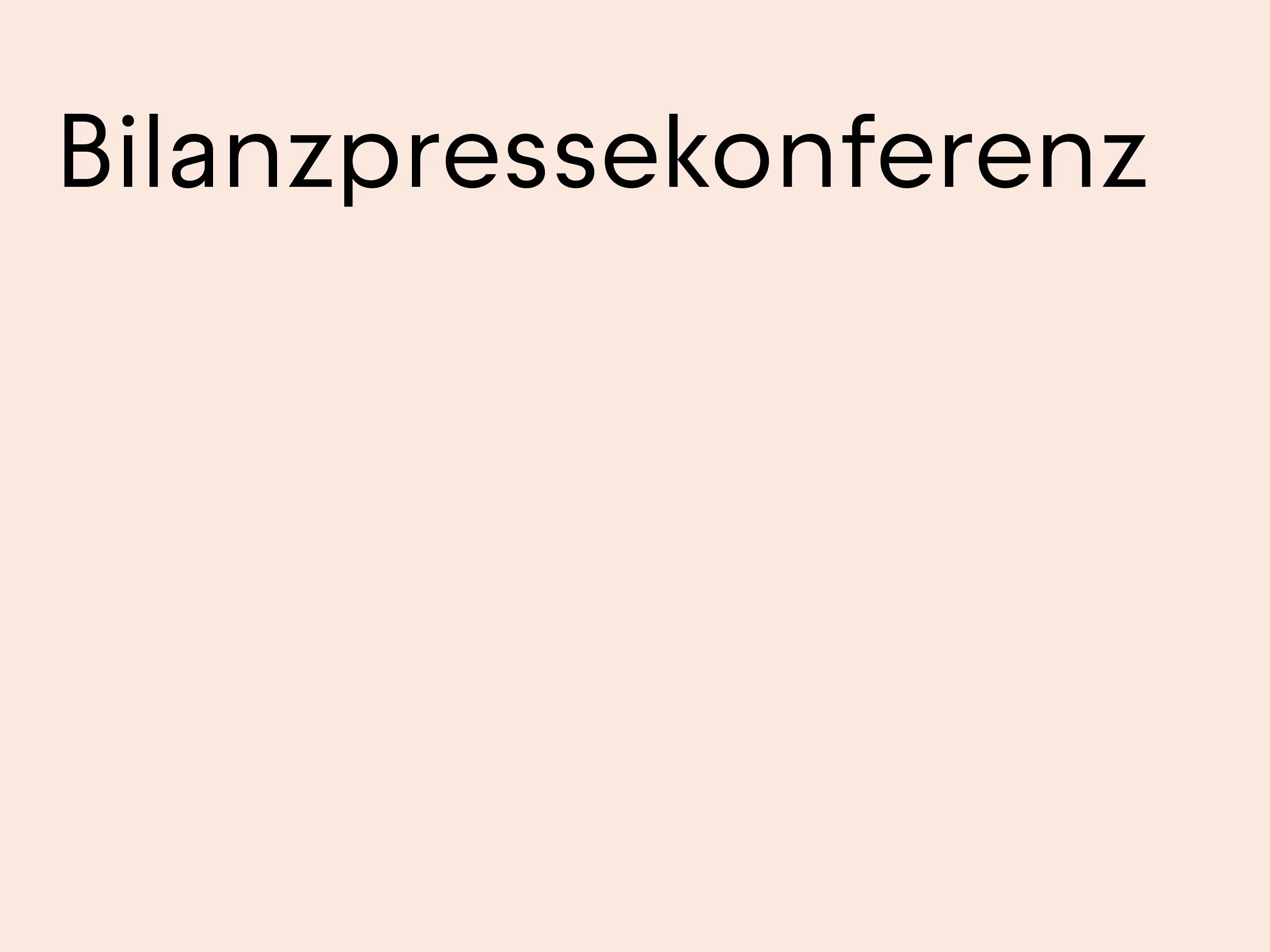 Bilanzpressekonferenz