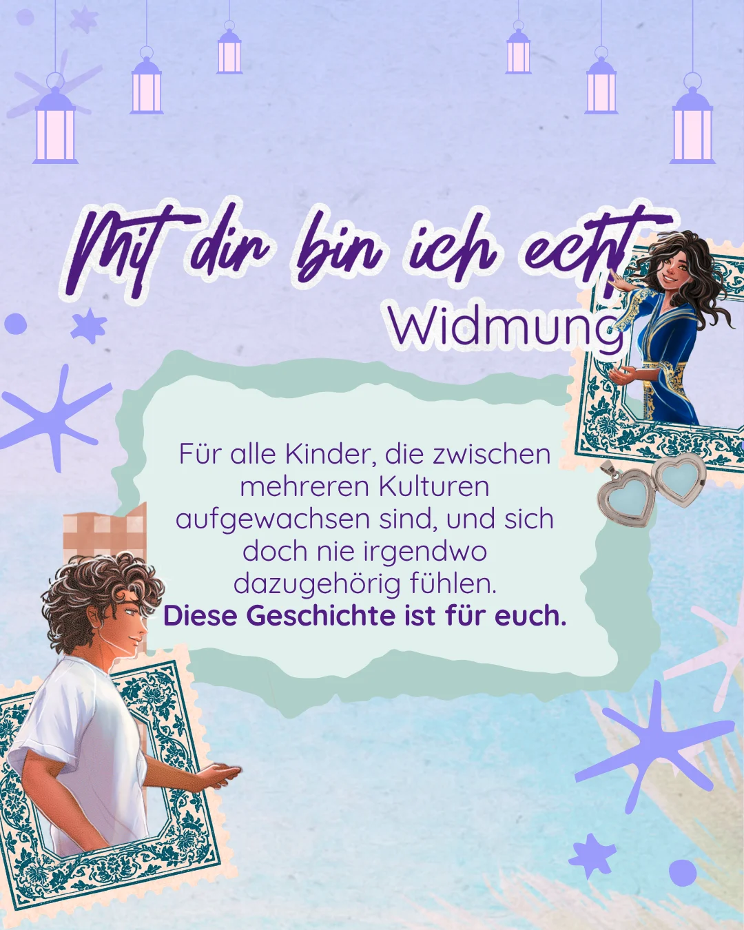 ONE | Mit dir bin ich echt | Character & Book Slider | Widmung