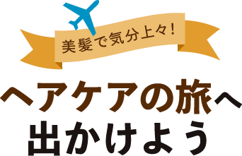 飛行機と美髪で気分上々書かれたリボン