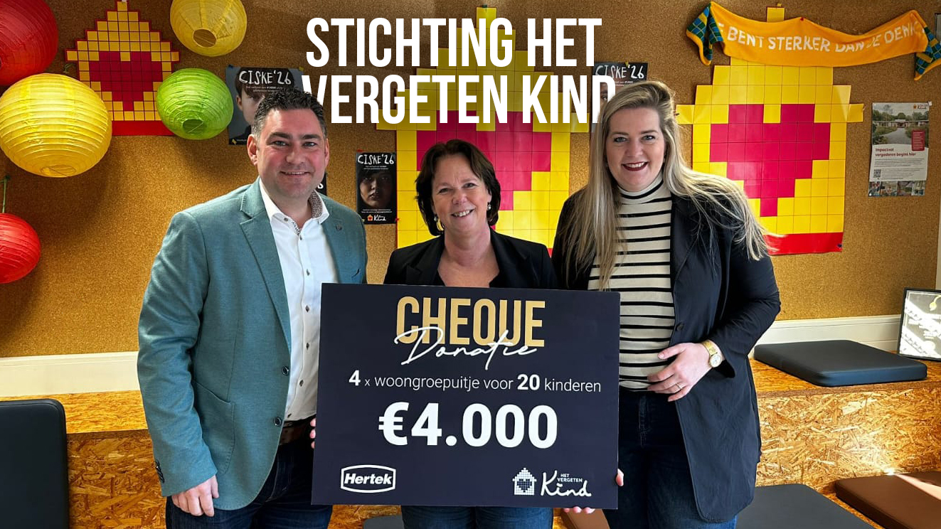 Hertek doneert €4.000 aan Het Vergeten Kind