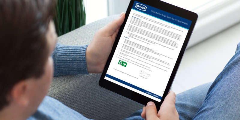 Kennisblad Pragmatisch projecteren van noodverlichting (Tablet)