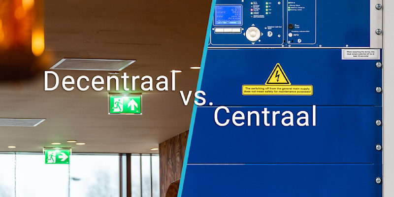 Noodverlichting Decentraal vs Centraal - Social Media