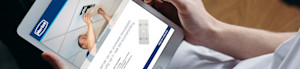 Tablet met Renovatiekit leaflet (header)