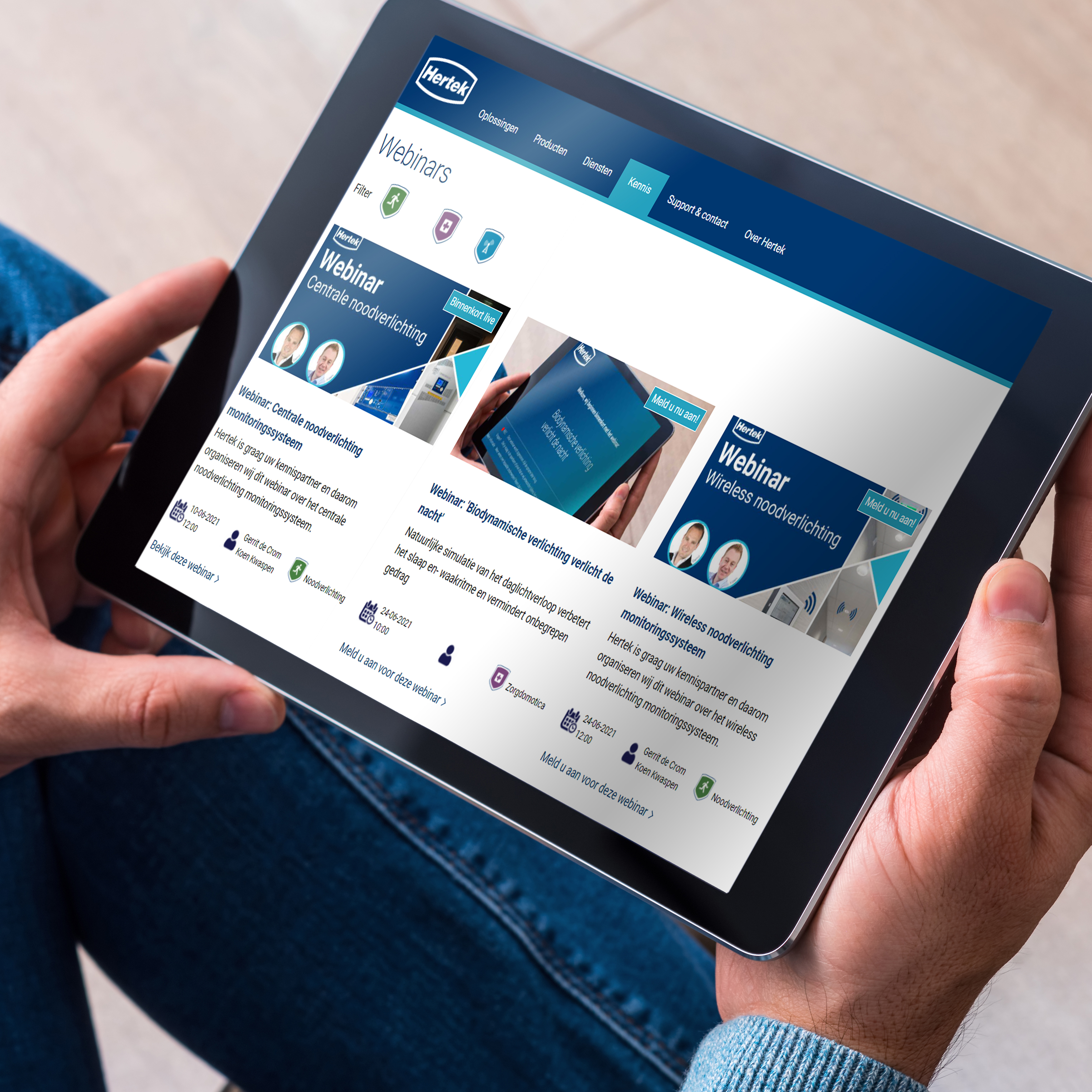 Webinars - Tablet met flair