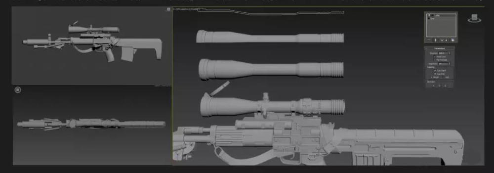 4 Ways To Make Guns Quickly With 3ds Max (4)